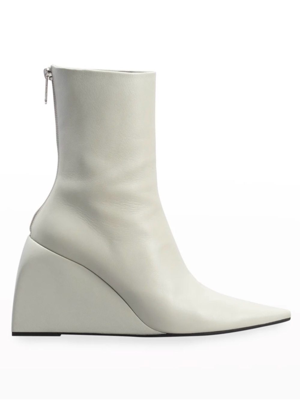 Off-White Doll Napa Wedge Zip Booties